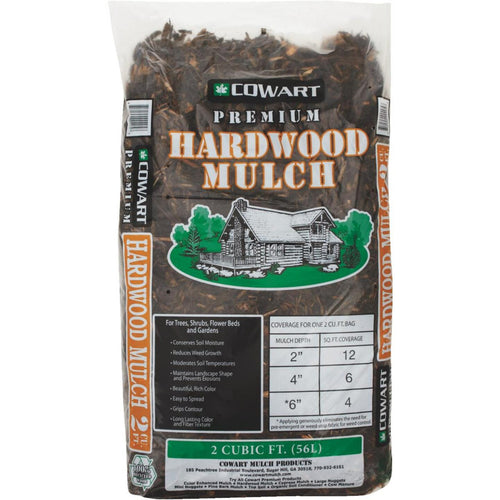 Cowart Premium Hardwood Mulch (Premium Black - 2 Cubic Ft.)