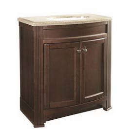 Duvall Combo Vanity, Cafe Black Glaze with Kona Top, 30.75W x 18.5D x 34.75H-In.