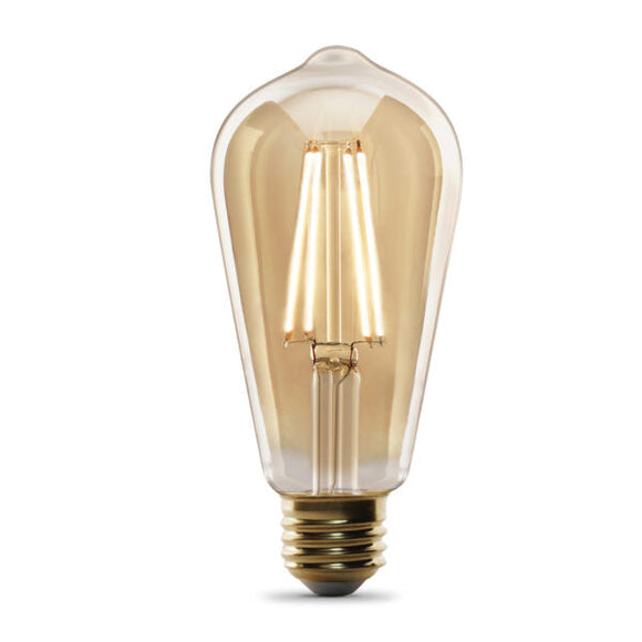 Feit Electric 60-Watt Equivalent ST19 Vintage Amber Glass Filament LED (60 Watt)