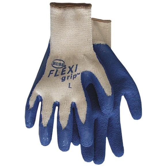 Boss Flexigrip Latex Palm String Knit Glove (Blue XLarge)