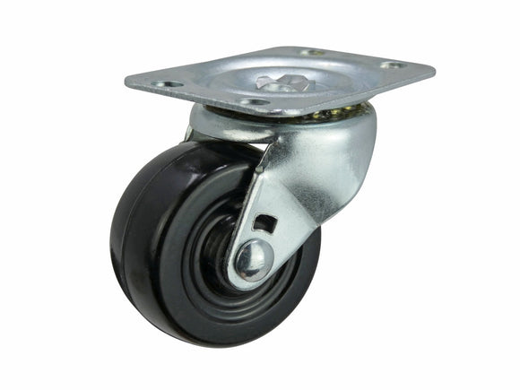 Shepherd Hardware 2-Inch Swivel Plate Soft Rubber Caster, 90-lb Load Capacity (2