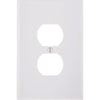 Leviton 1-Gang Smooth Plastic Oversized Outlet Wall Plate, White