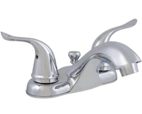 Homewerk Lavatory Faucet Channel Dual Wing Handle with Pop Up