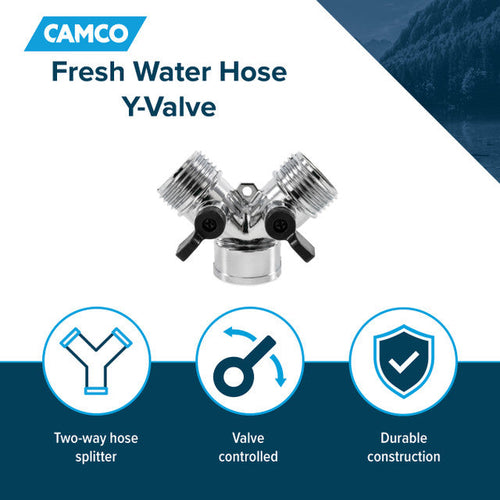 Camco Fresh Water Hose Metal Y-Valve