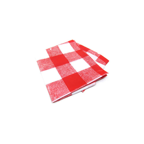 21st Century B59A2 108″ x 54″ Checkered Red & White Plastic Tablecloth