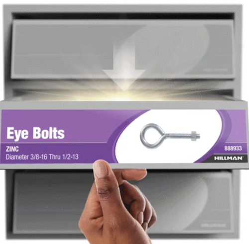 Hillman Hardware Essentials Eye Bolt with Hex Nut Zinc (1/2-13 x 10)