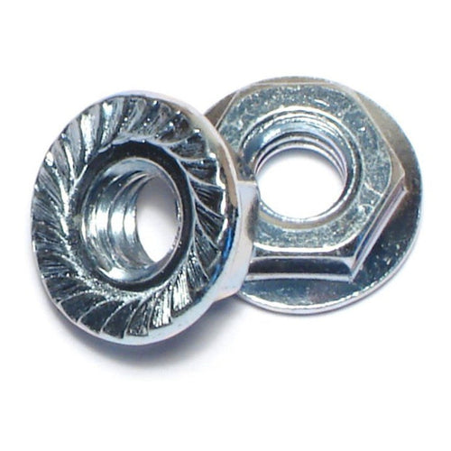Monster Fastener Zinc Plated Case Hardened Steel Coarse Thread Hex Flange Nuts