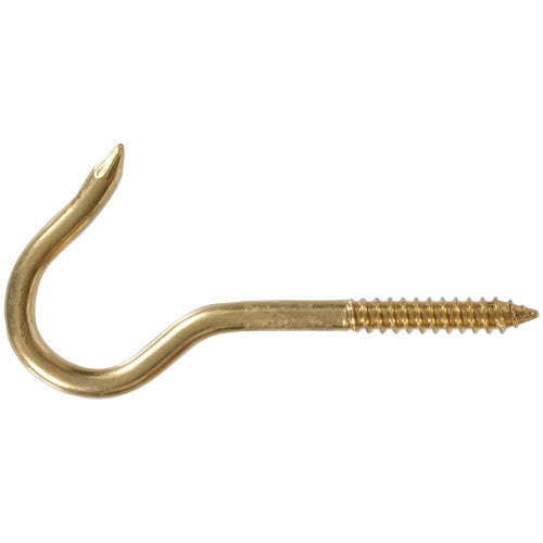 Hardware Essentials Ceiling Hook Brass (0.262 x 4-7/16) 45 lbs