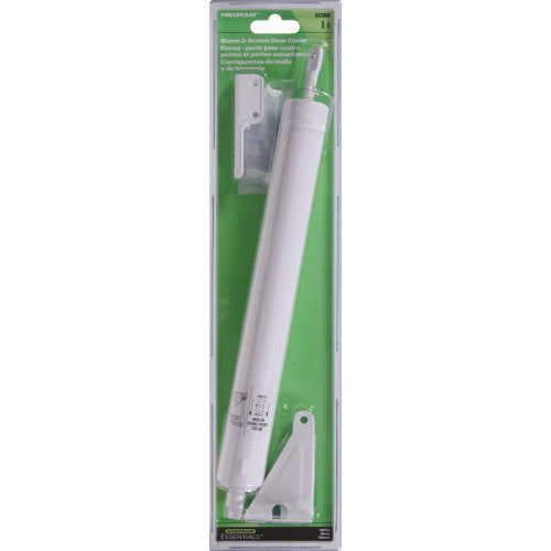 Hillman Hardware Essentials Pneumatic Storm/Screen Door Closer White
