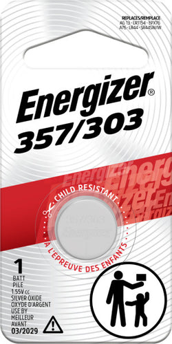 Energizer 357/303 Batteries 1.5V Silver Oxide Button Cell Batteries