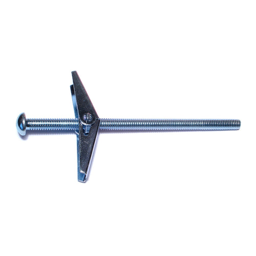 Monster Fastener Zinc Plated Steel Round Head Toggle Bolts