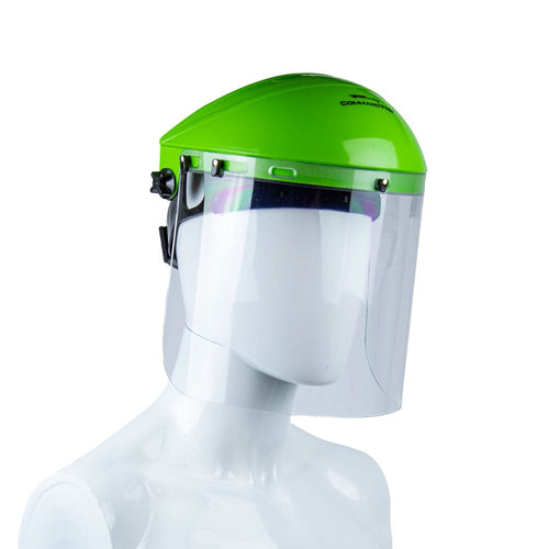 Forney Command PRO Grinding Shield Assembly with Ratchet Headgear Clear