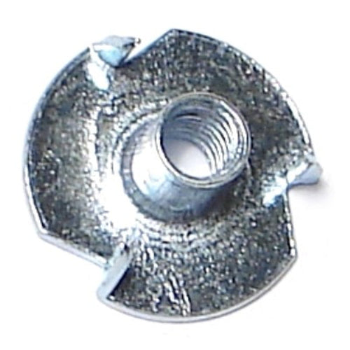 Monster Fastener Zinc Plated Steel Coarse Thread Pronged Tee Nuts