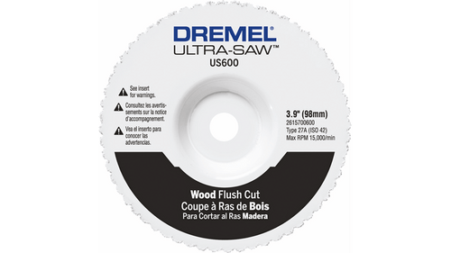 Dremel Ultra-Saw US600 4 Premium Carbide Wood & Plastic Flush Cut Wheel