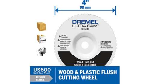 Dremel Ultra-Saw US600 4 Premium Carbide Wood & Plastic Flush Cut Wheel