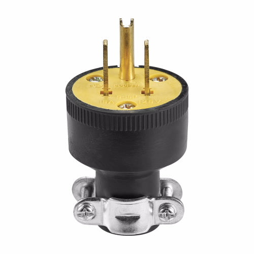 Eaton Cooper Wiring Straight Blade Plug 15A, 125V Black