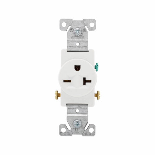 Eaton Cooper Wiring Commercial Specification Grade Single Receptacle 20A, 250V White