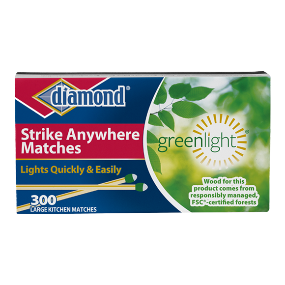 Diamond® Greenlight Strike Anywhere Kitchen Matches (300 CT)