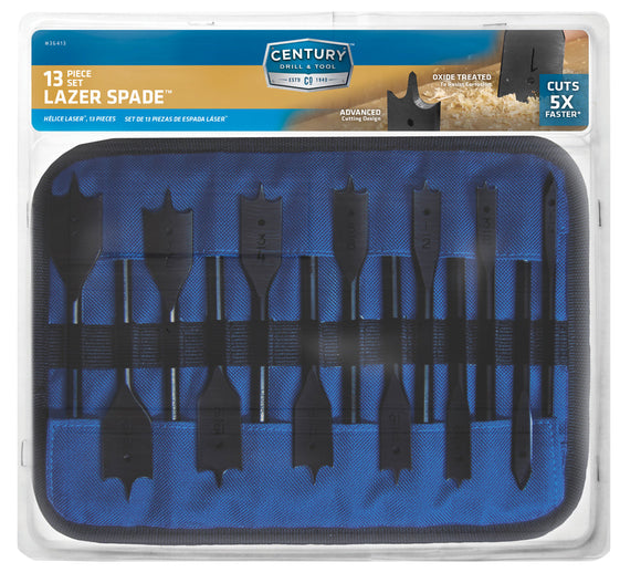 Century Drill And Tool 13 Piece Lazer Spade Bit Set (13 Piece)