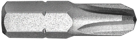 Century Drill And Tool Phillips Screwdriver Bit #3 Insert 1″ Bit S2 Steel 2 Pack (#3 X 1