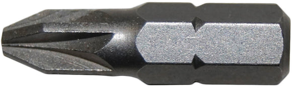 Century Drill And Tool Pozi Bit #2 1″ Insert S2 Steel Screwdriver Bit (#2 X 1″)