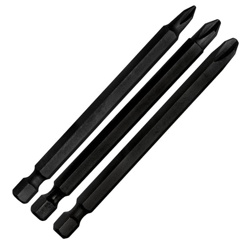 Century Drill And Tool Phillips Screwdriver Bit 3 Pc Set #1 #2 #3 Power Bit 3-1/2″ Impact Pro