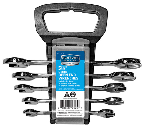 Century Drill And Tool 5 Piece Metric Open-End Wrench Set (5 Piece)