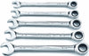 RATCHET SAE COMB WRENCH SET 5PC