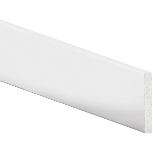 Inteplast Building Products 4 In. x 8 Ft. Crystal White Polystyrene Flat Molding