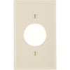 Leviton 1-Gang Smooth Plastic Single Outlet Wall Plate, Ivory