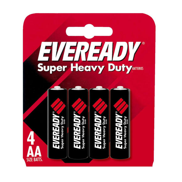 Eveready Super Heavy Duty AA Carbon Zinc Battery (4-Pack)