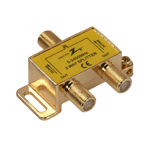 Zenith 2 Way Coax Splitter | VS3001SP2W (2.4GHz)