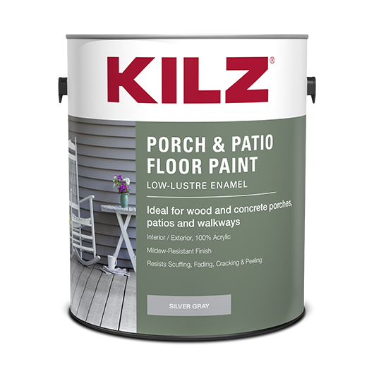 Kilz® Porch & Patio Floor Paint 1 Gallon Silver Gray